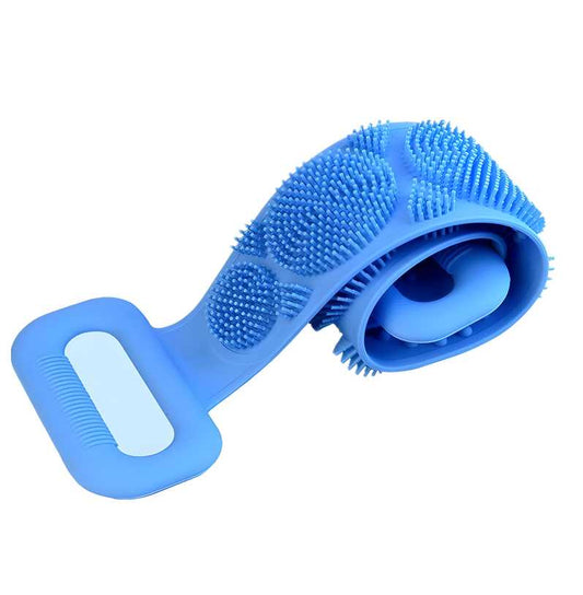 Silicone Body Back Scrubber Double Side Bathing Brush for Skin Deep Cleaning