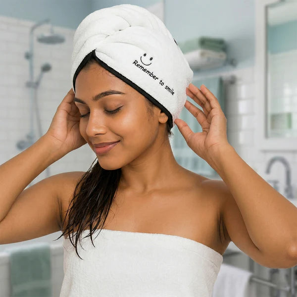 Hair towel wrap lifestyle photo