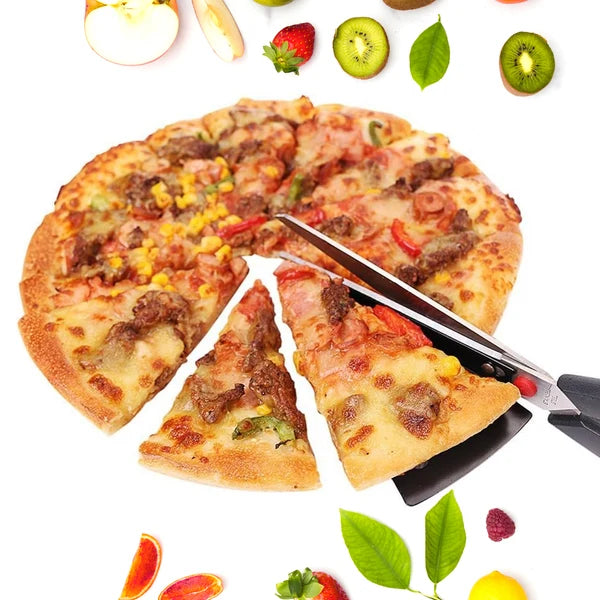 Pizza Cutter Scissors – Stainless Steel with Removable Spatula